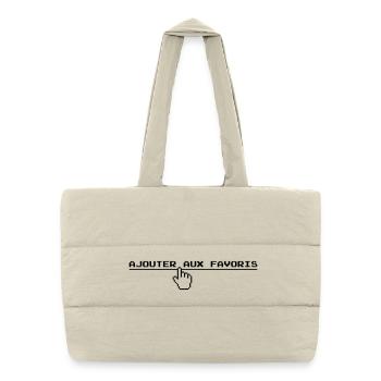 ajouter aux favoris - Sac shopping matelassé - blanc naturel - Devant