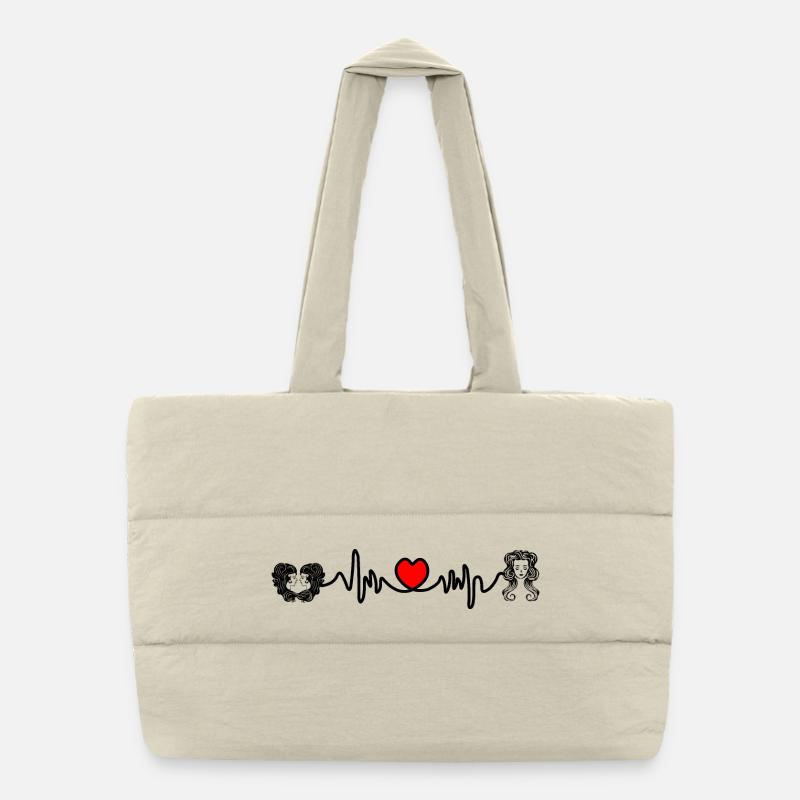 Fréquence cardiaque cardio Gémeaux Vierge Sac shopping matelassé