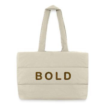 Peinture abstraite artistique avec texture - Sac shopping matelassé - blanc naturel - Devant