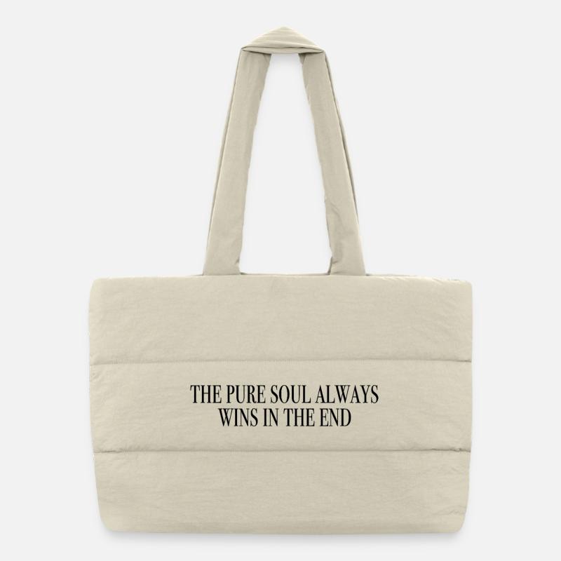 Die Seele gewinnt - Sprücheshirts Motivation Puffer-Einkaufstasche