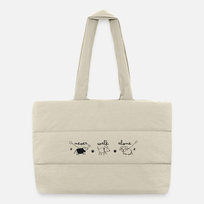Ne marchez jamais seul Sac shopping matelassé