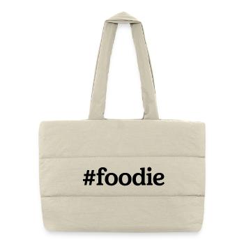 Citation gourmande - Sac shopping matelassé - blanc naturel - Devant