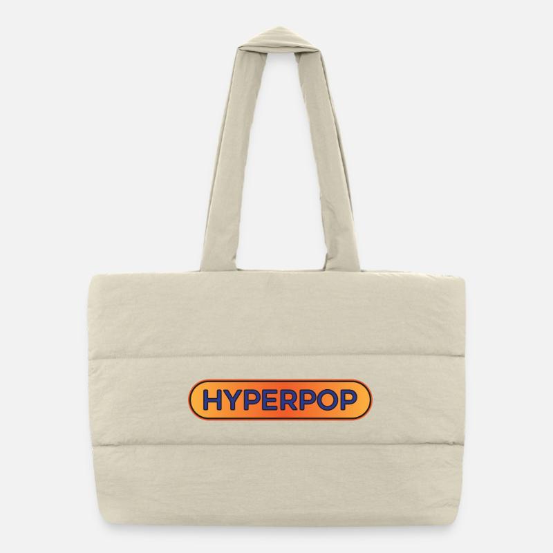 Hyperpop Music Cool Dance Aesthetic Graphic Puffer Shopping Bag