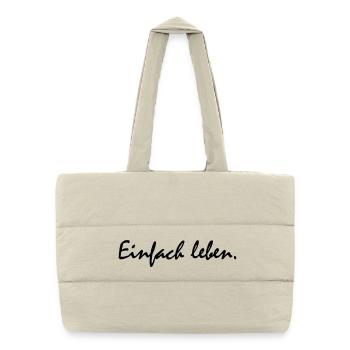Vis juste ! - Sac shopping matelassé - blanc naturel - Devant