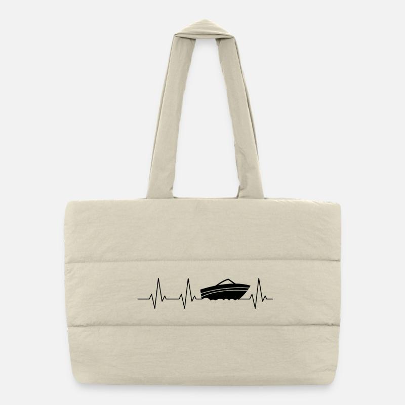 Bateau à moteur Heartbeat Sac shopping matelassé
