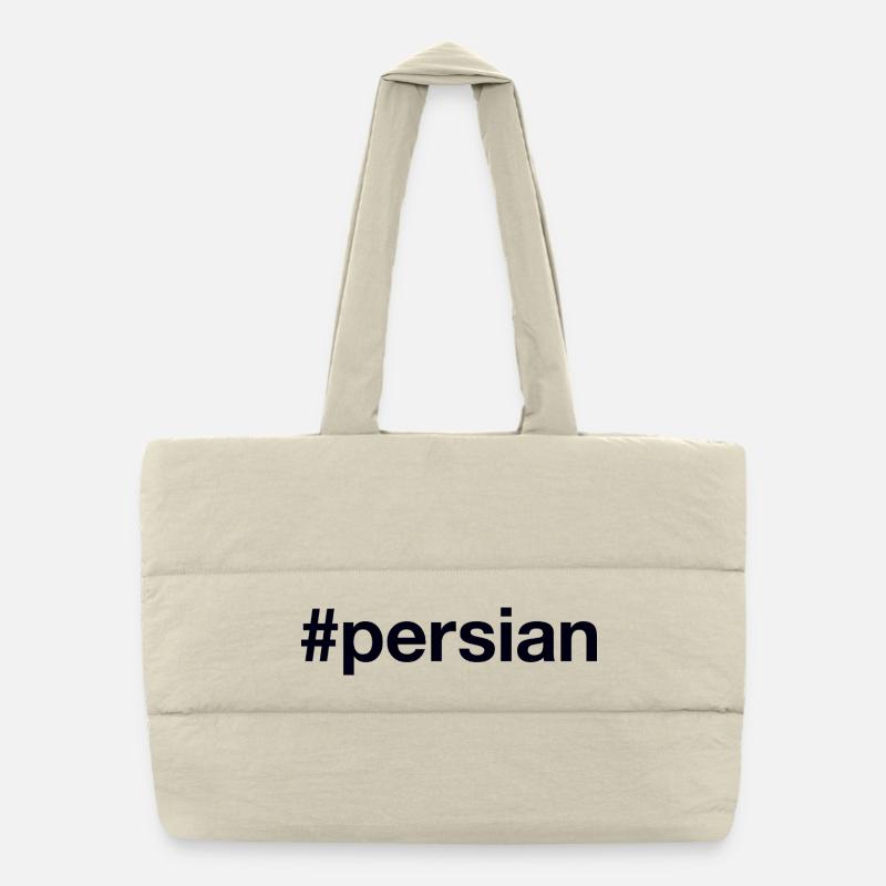 Persian Hashtag Puffer-Einkaufstasche