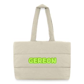 Gereon Neon Bubble Letters - Puffer Shopping Bag - natural - Front