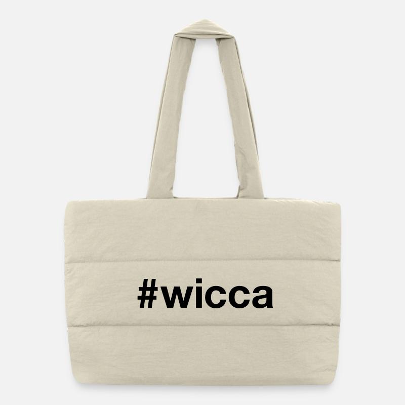 WICCA Hashtag Pagan Puffer-Einkaufstasche