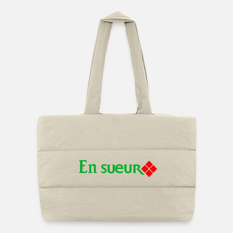 En sueur Sac shopping matelassé