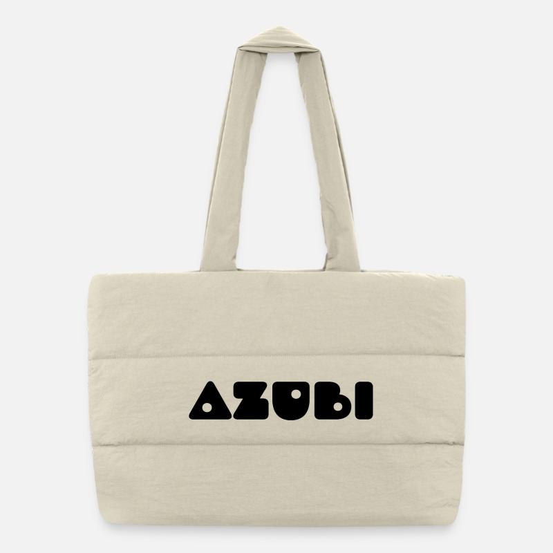 Azubi Tshirt 8 23 schwarz Puffer-Einkaufstasche