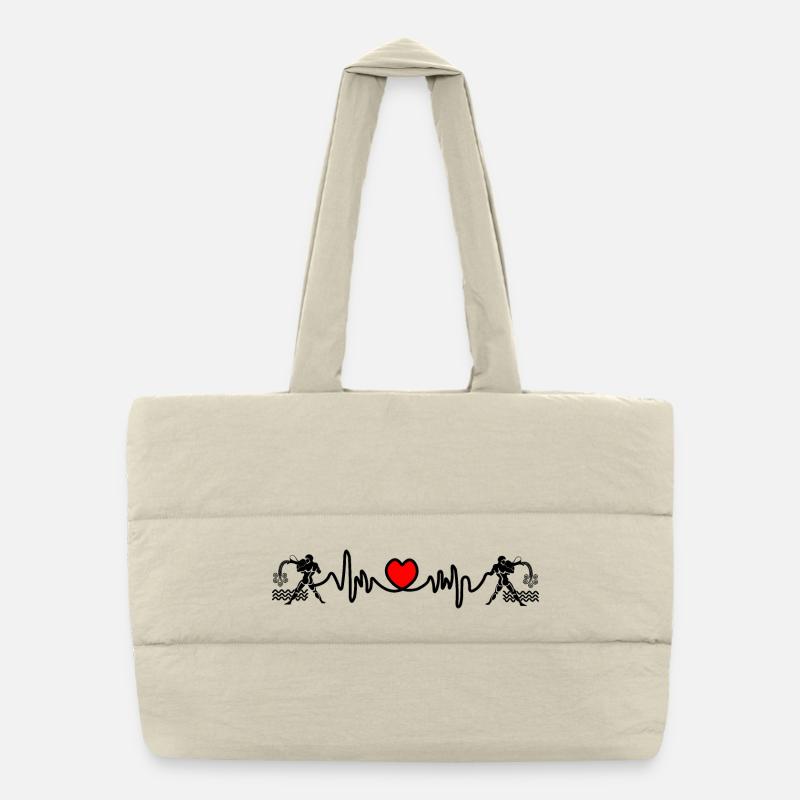 Fréquence cardiaque cardio Verseau Verseau Sac shopping matelassé