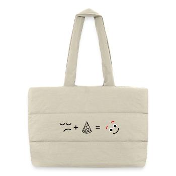 Awaiting design upload - Puffer Shopping Bag - natural - Front