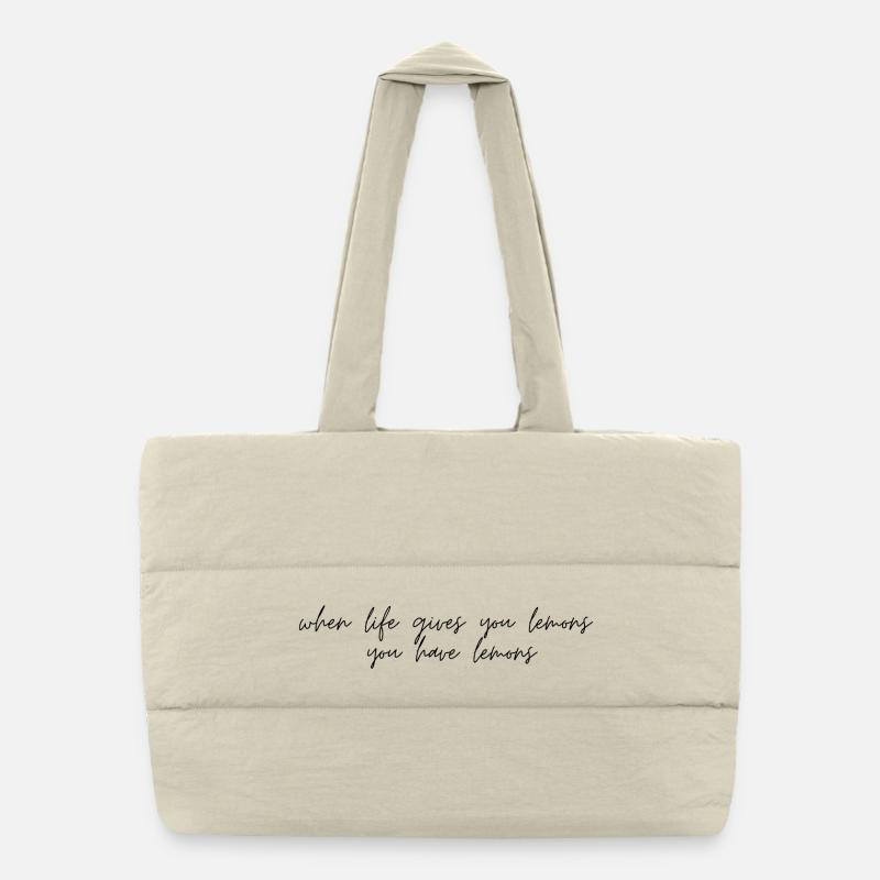 Quand la vie vous donne des citrons Sac shopping matelassé