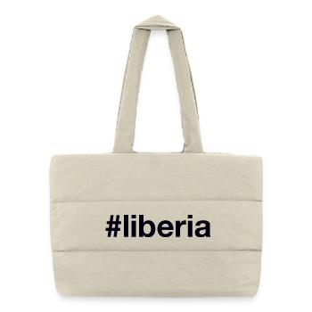 LIBERIA Hashtag - Puffer-Einkaufstasche - Naturweiß - Vorne