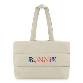 BONNIE name adorned with flowers - Puffer Shopping Bag - natural - Front