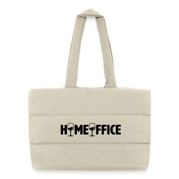 Home office wine glasses - Puffer Shopping Bag - natural - Front
