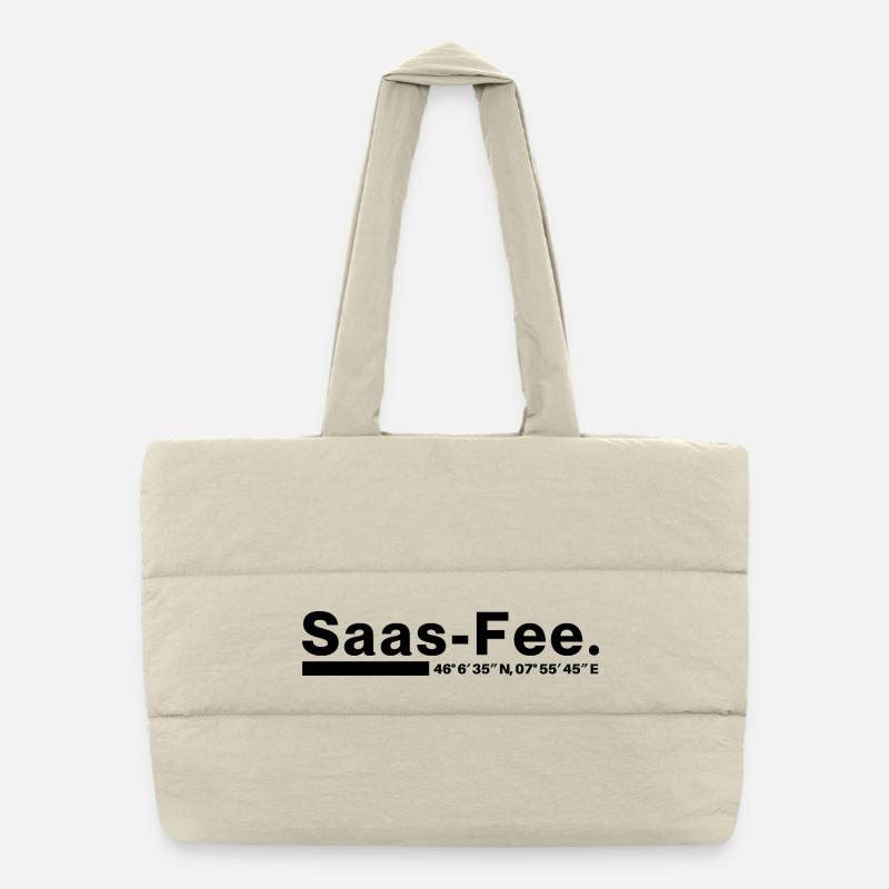 Coordonnées Saas-Fee Valais, Suisse Sac shopping matelassé