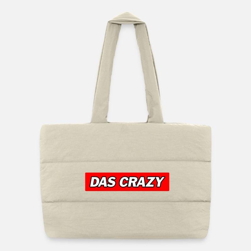 Das Crazy - Funny Memes - Puffer-Einkaufstasche - Naturweiß
