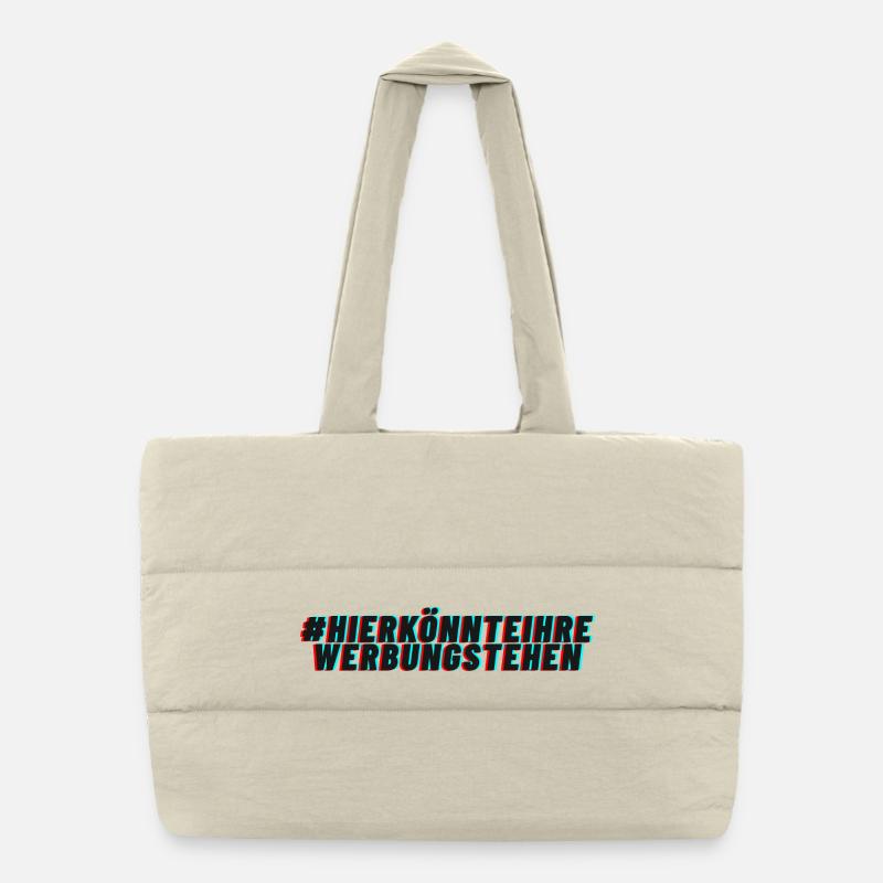 Advertising space for rent? Puffer Shopping Bag