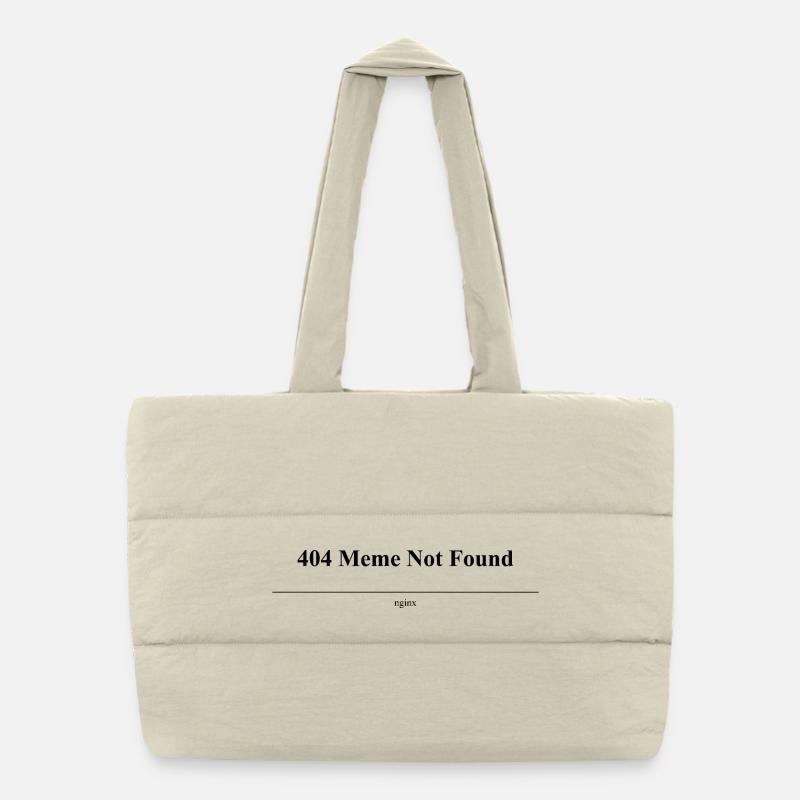 404 Meme Not Found Puffer-Einkaufstasche