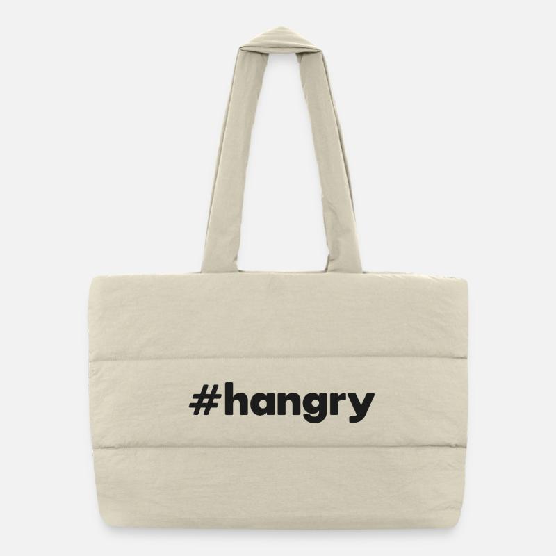 "#hangry" Puffer-Einkaufstasche