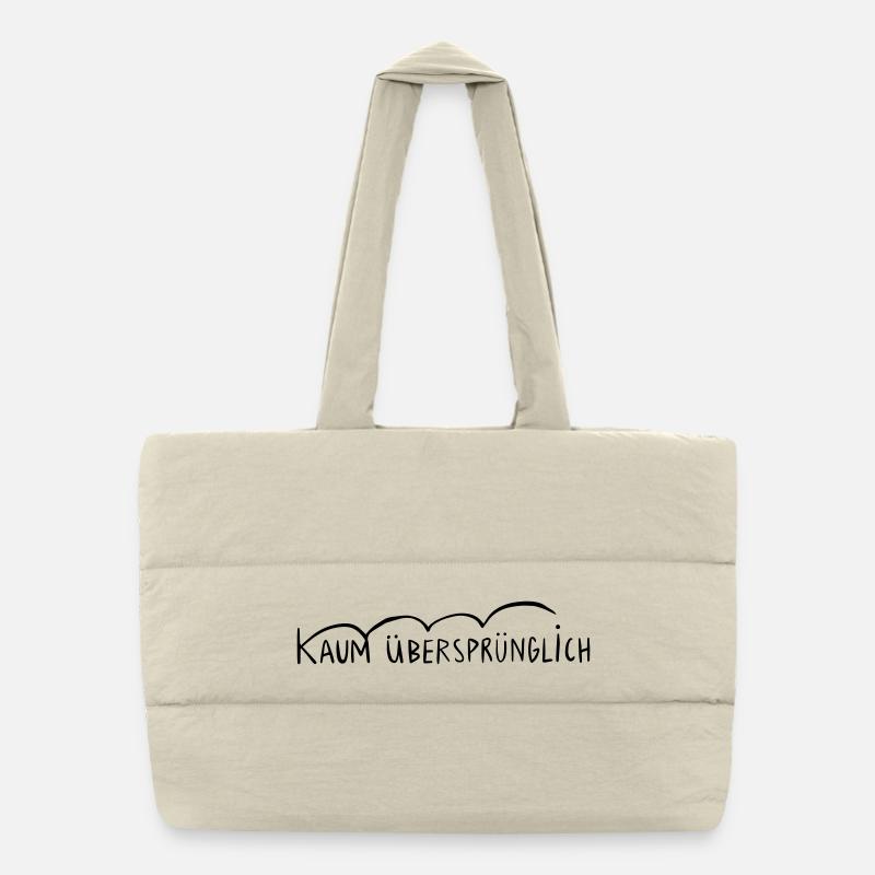 Kaum übersprünglich - Puffer-Einkaufstasche - Naturweiß