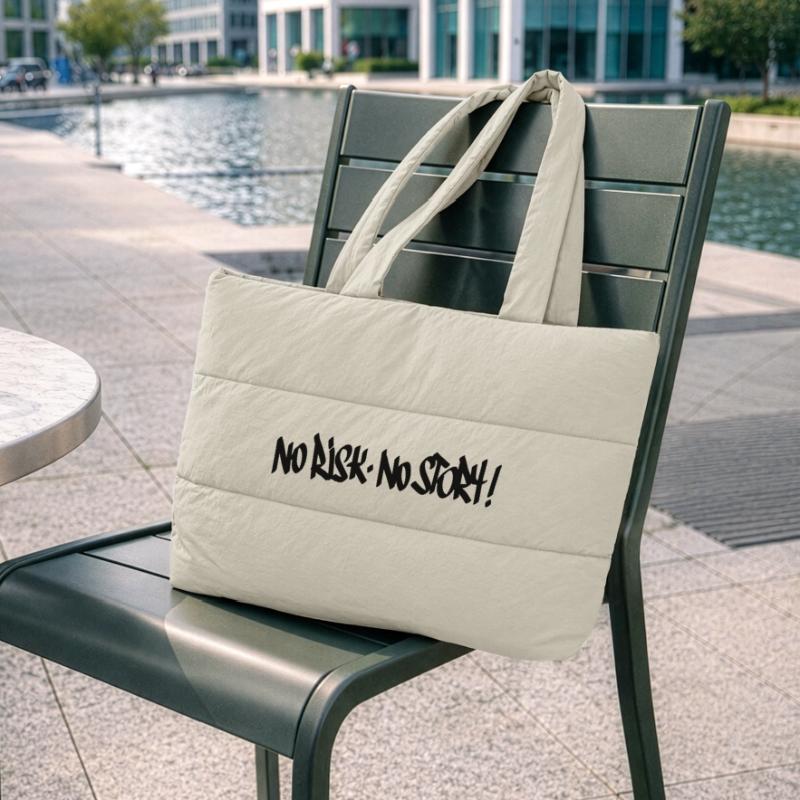 Pas de risque, pas de devise de l’histoire Sac shopping matelassé