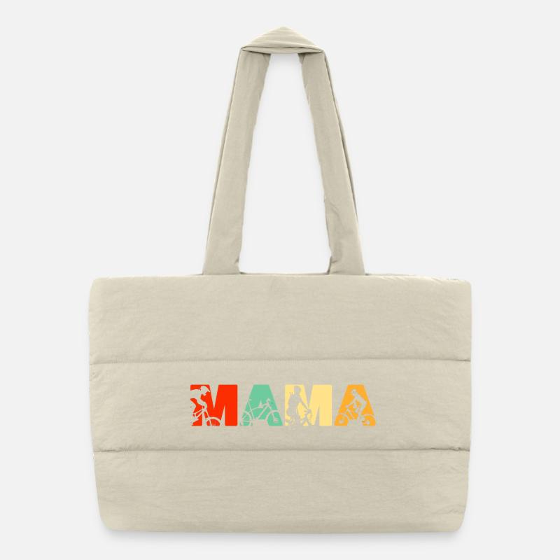 Mountain Biking Mama Off Road Cycling Puffer Shopping Bag