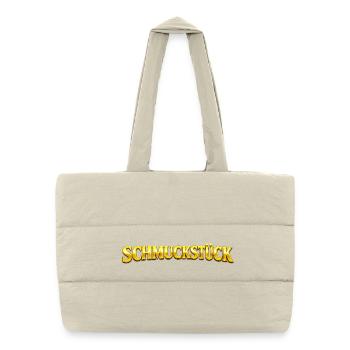 Golden Masterpiece Typography Schmuckstück german  - Puffer Shopping Bag - natural - Front