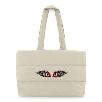 tribal eyes - Puffer Shopping Bag - natural - Front