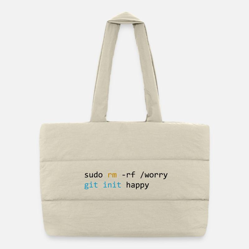 Mach dir keine Sorgen, sei glücklich, leicht Puffer-Einkaufstasche