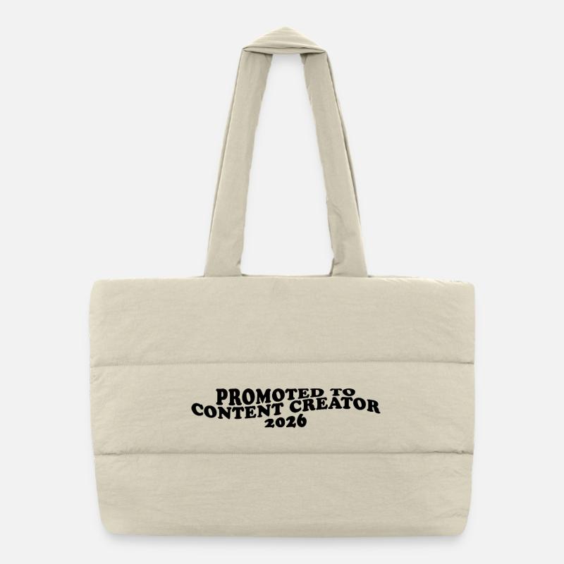 Promoted to Content Creator 2026 Puffer-Einkaufstasche