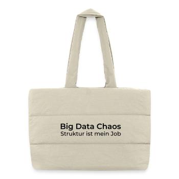 Big Data Chaos – Struktur ist mein Job - Puffer-Einkaufstasche - Naturweiß - Vorne