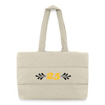 2541614 14743929 silver wedding - Puffer Shopping Bag - natural - Front
