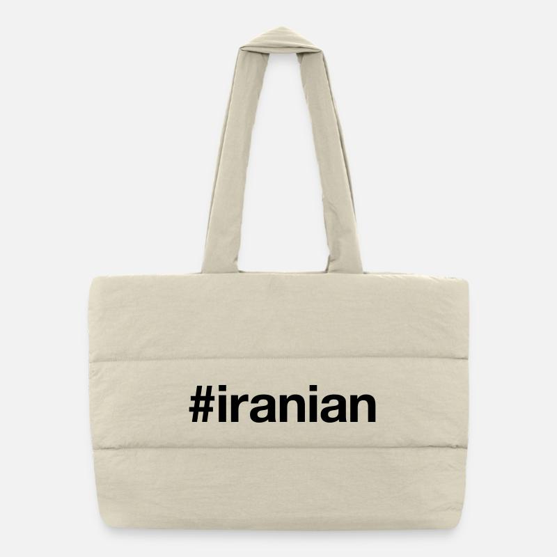 IRAN Hashtag Iraner Iranisch iranian Puffer-Einkaufstasche