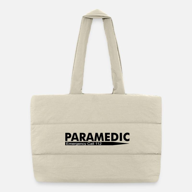 Paramedic Emergency Call 112 - Puffer-Einkaufstasche - Naturweiß