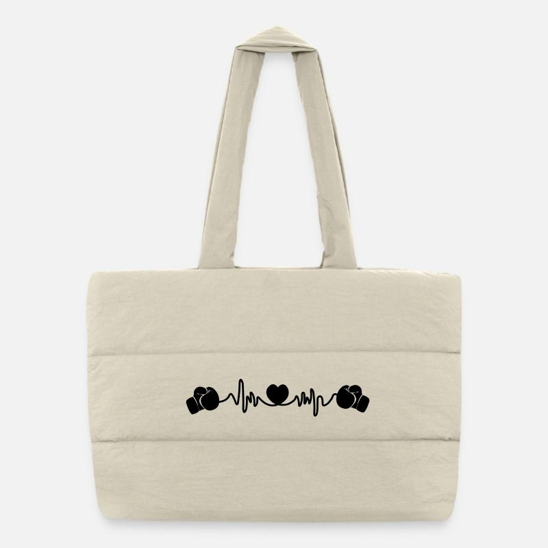 Boxe de fréquence cardiaque Sac shopping matelassé