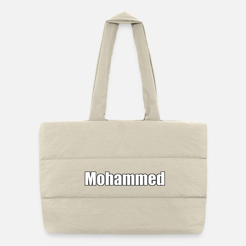 Muhammad - (Nom humain) Sac shopping matelassé