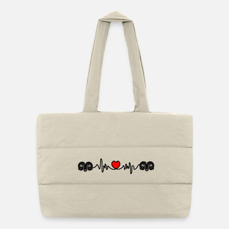 Herzfrequenz Cardio Ram Ram Ram Puffer-Einkaufstasche