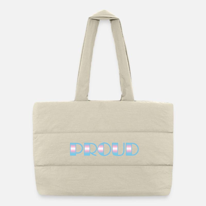 Trans Pride - Couleurs du drapeau transgenre Sac shopping matelassé