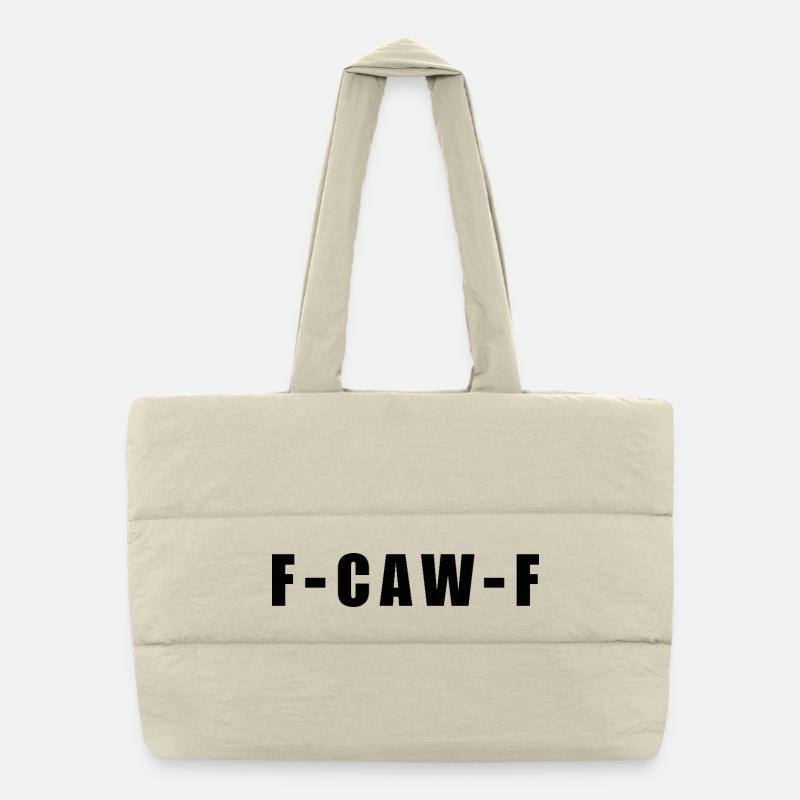 f-caw-f - Puffer-Einkaufstasche - Naturweiß