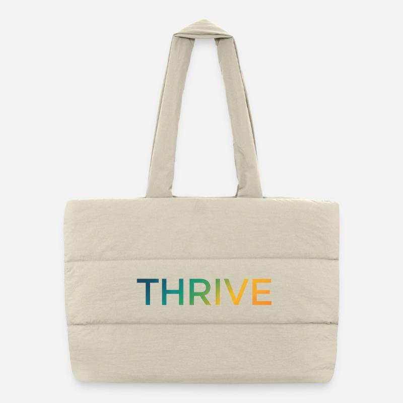 Thrive Gradient Schriftzug Puffer-Einkaufstasche