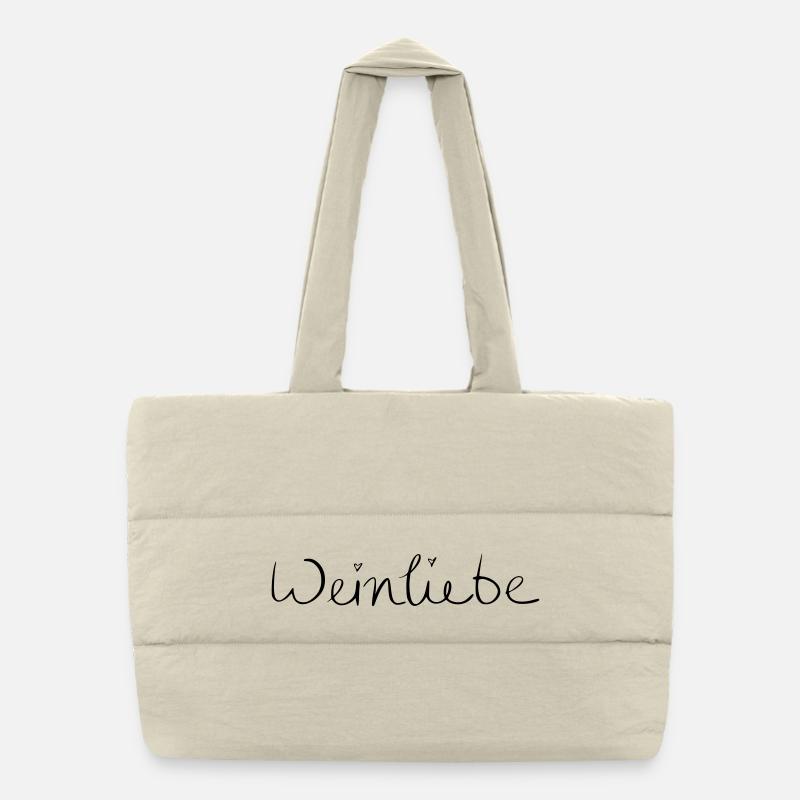 Weinliebe Puffer-Einkaufstasche