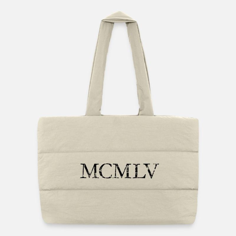 MCMLV né en 1955 année d'anniversaire romaine Sac shopping matelassé