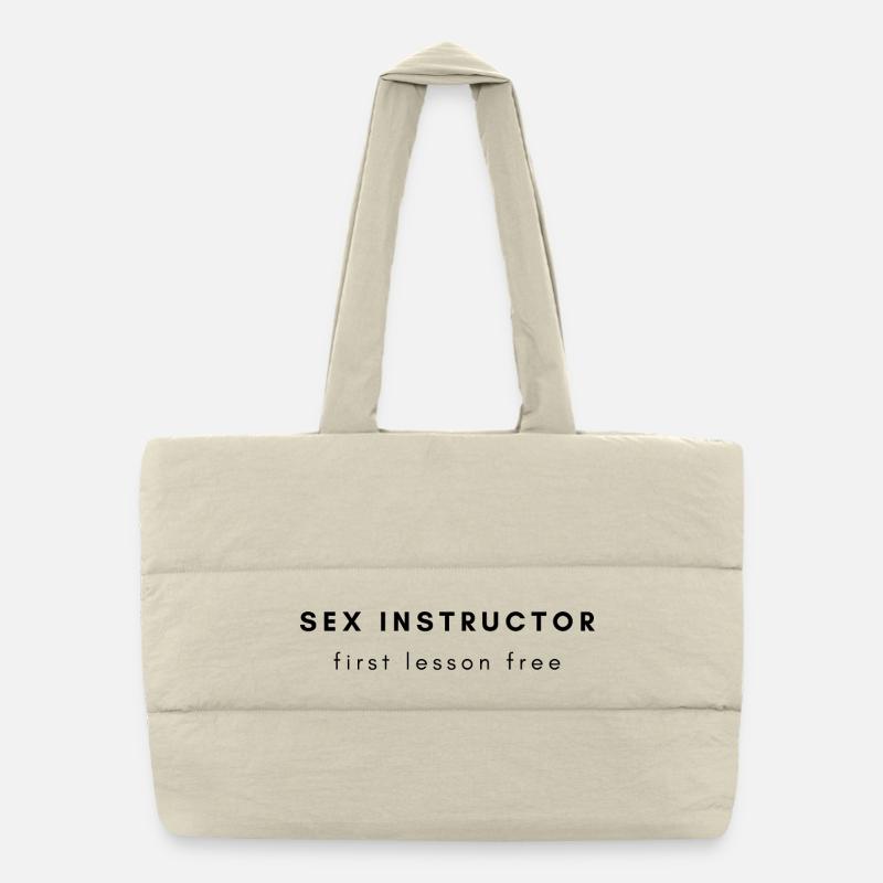 SEX INSTRUCTOR Puffer Shopping Bag