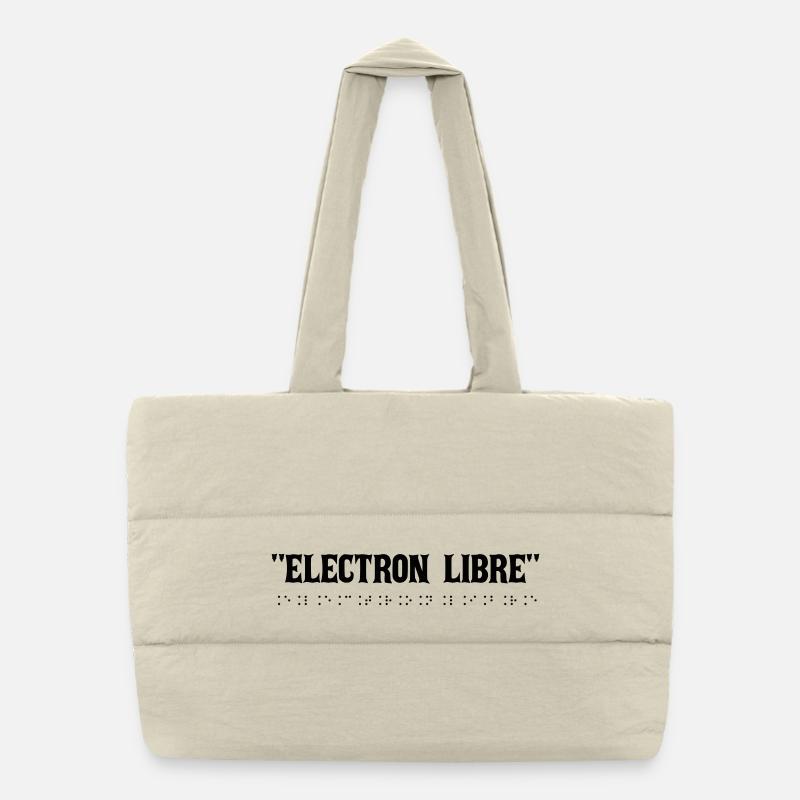 Typographie électro rétro Sac shopping matelassé
