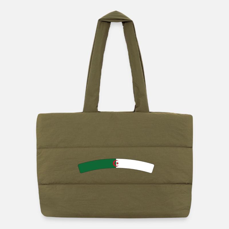 Drapeau Algérie Sac shopping matelassé