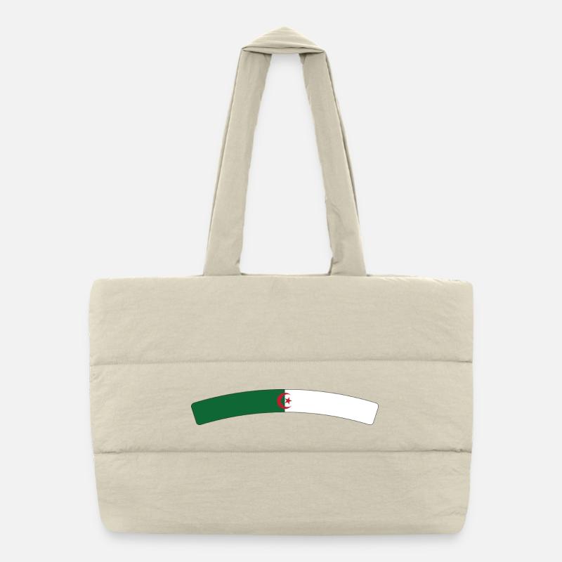 Drapeau Algérie Sac shopping matelassé