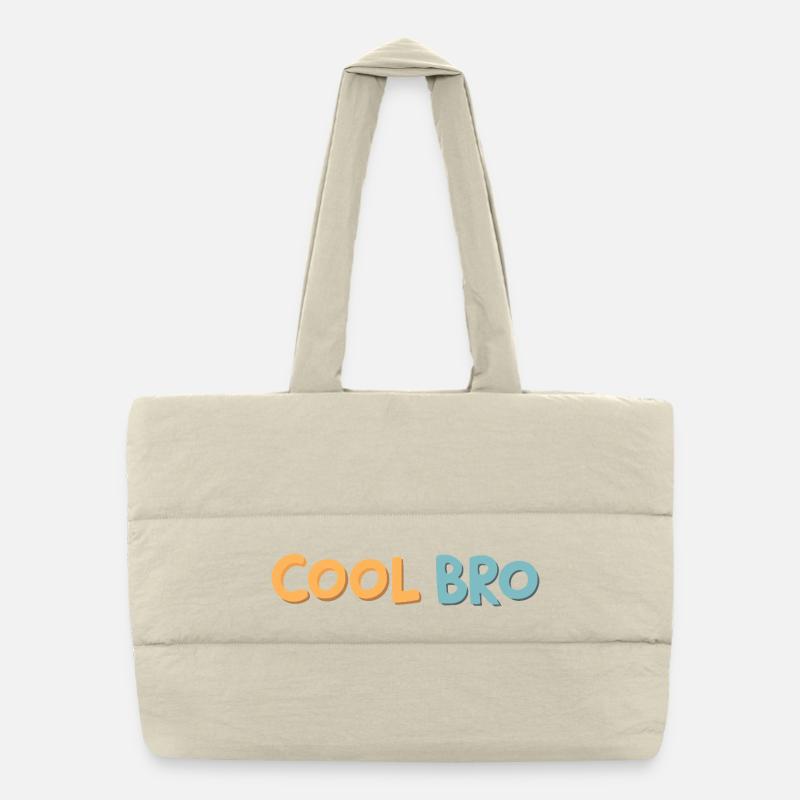 Brother Cool Retro-Pop-Tippfehler Puffer-Einkaufstasche