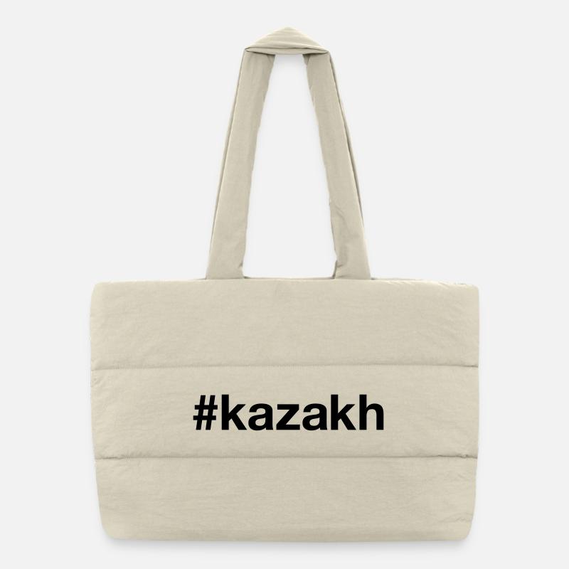 KAZAKH Hashtag Kasache Kasachstan Puffer-Einkaufstasche